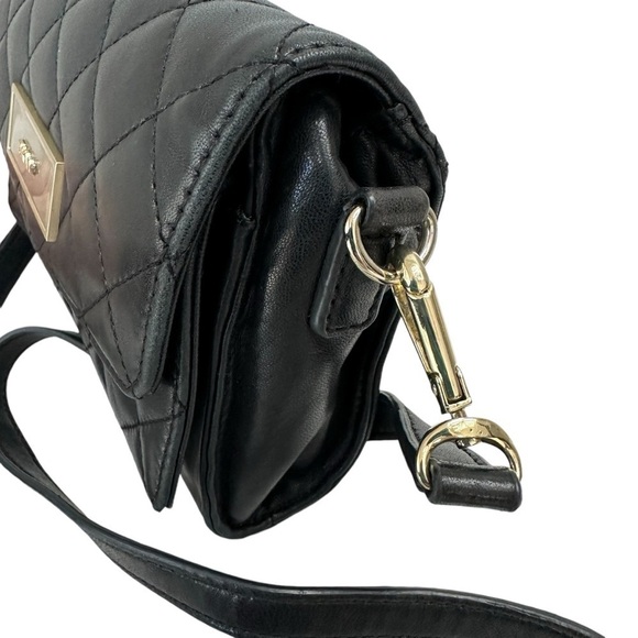 DKNY Black Quilted Crossbody Handbag, Soft Leather - Picture 11 of 14